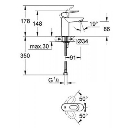 Grohe BauLoop 118105 Комплект смесителей 3 в 1