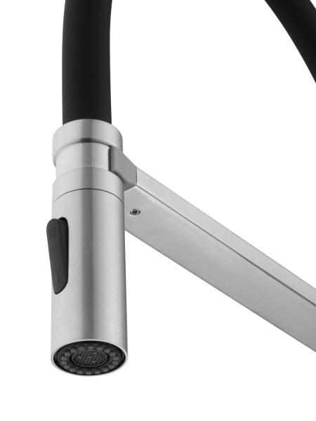 Смеситель для кухни с гибким изливом WONZON & WOGHAND, брашированный никель WW-88438003-BN Смеситель для кухни с гибким изливом WONZON & WOGHAND, брашированный никель WW-88438003-BN