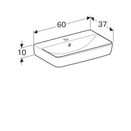 Раковина подвесная (60х37) Geberit Renova Compact 226160000