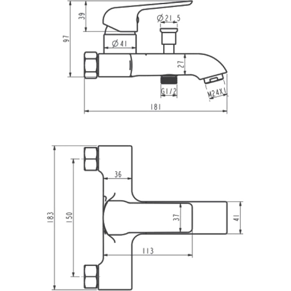 Смеситель для ванны ESKO DUBLIN DB 54
