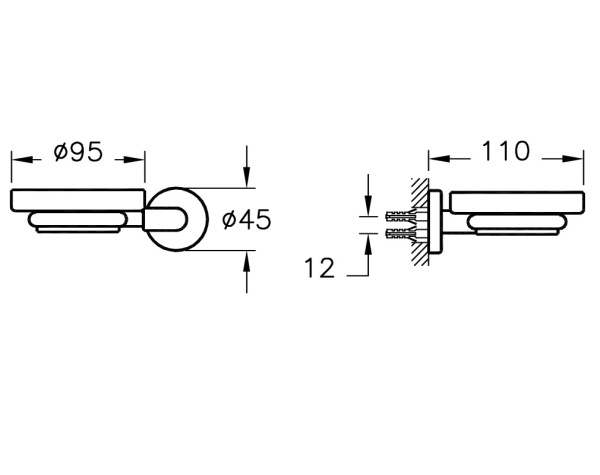 Мыльница Vitra Minimax S A44777, хром