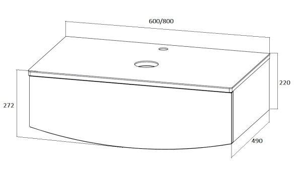 Тумба под раковину 1Marka  Nega 80П Ц0000002813