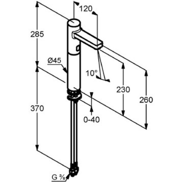 Смеситель  для раковины сенсорный KLUDI ZENTA SL 3810605WR