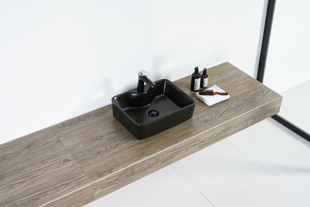 Раковина накладная (48х37) Orange  B01-475MB черный матовый