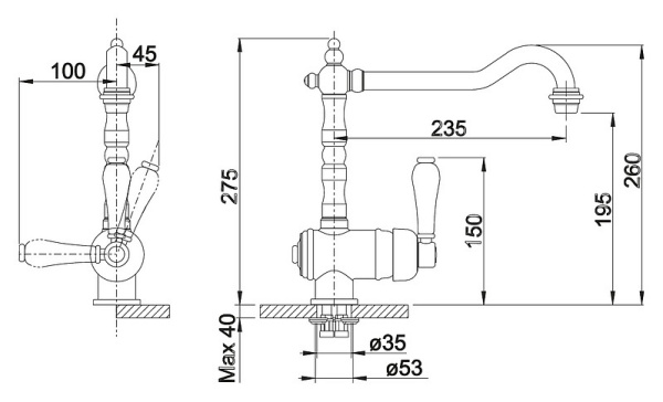 Смеситель Blanco TRADON (полированная латунь) 520787