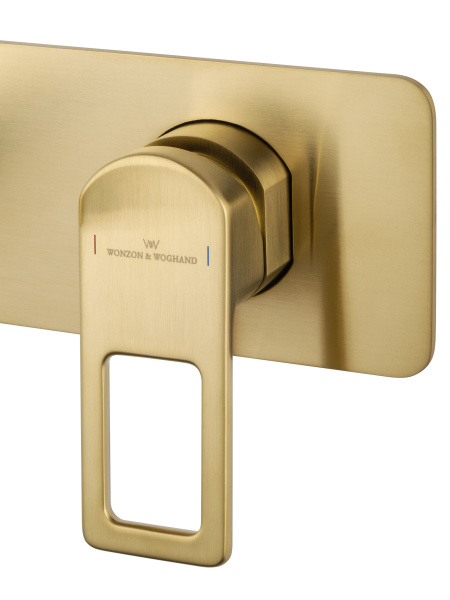 Смеситель для раковины встраиваемый WONZON & WOGHAND FRAME, брашированное золото WW-88869010- BG