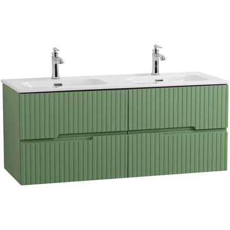 Тумба под раковину Cezares DUET-N-1200-4C-SO-2-PS-P Фисташковый софт