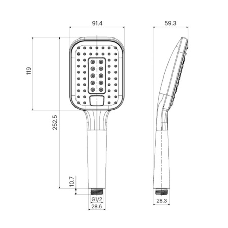 Ручной душ Milardo 3F Ideal Spa ILS3FBSM18