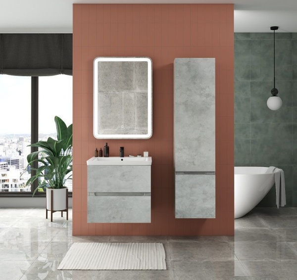 Пенал подвесной Art&max AM-Techno-1600-AC-SO-LS935-R Бетон лофт натуральный