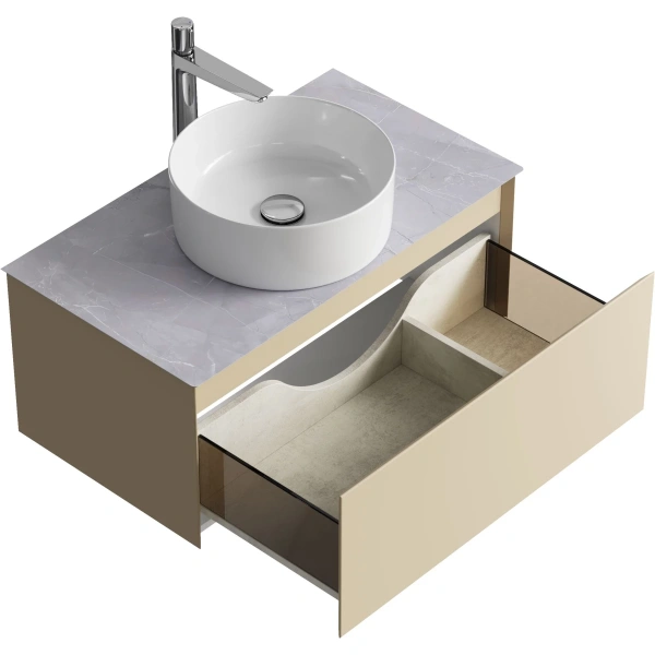 Тумба без раковины 80 см Aqwella Geometria GE01081MD морская дюна матовый