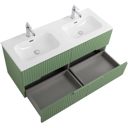 Тумба под раковину Cezares DUET-N-1200-4C-SO-2-PS-P Фисташковый софт