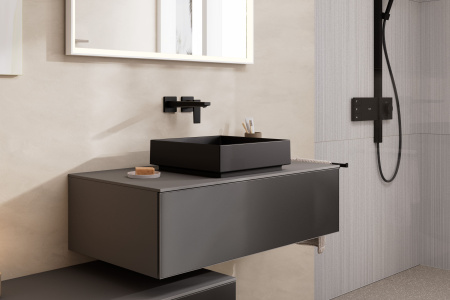 Смеситель для раковины встраиваемый Hansgrohe Metropol 32526670 черный матовый 