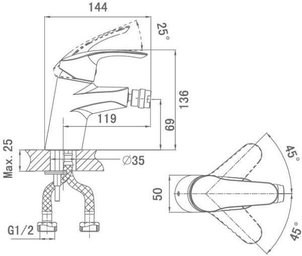 Смеситель для раковины Berlin D&K DA1112101