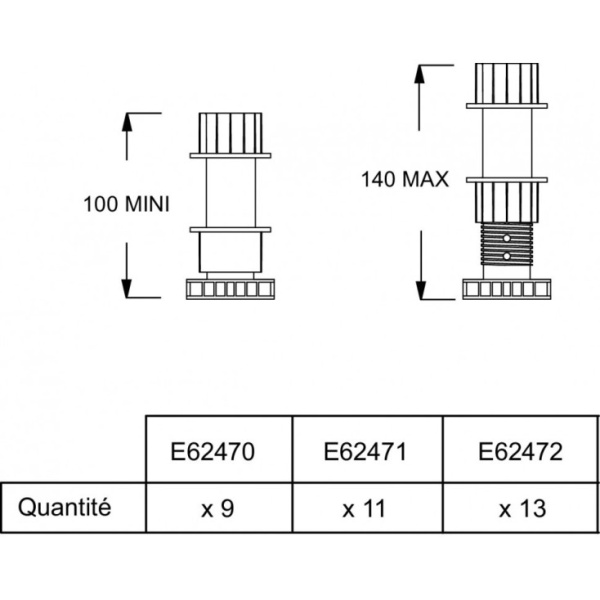 Ножки для поддона Jacob Delafon E62471-00
