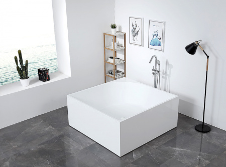 Акриловая ванна (140х140) ABBER AB9337 без гидромассажа, белый