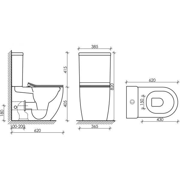 Бачок для унитаза Ceramica Nova Metropol CN4001-TMB