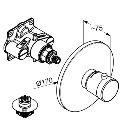 Центральный термостат Kludi Balance 527298775