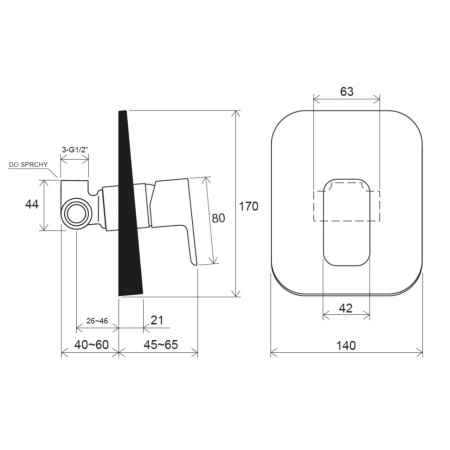 Смеситель для душа Ravak 10° Free-TD F 062.00 X070135