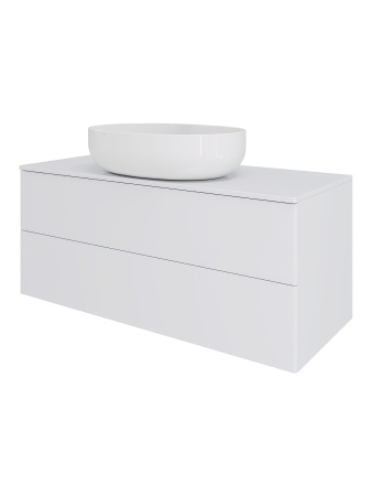 Тумба с раковиной подвесная 100 см, Orange Otto Ot-100TuMDF+B05-520W белый глянец