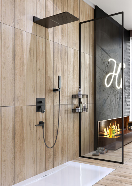 Душевая система встроенная с изливом Timo Briana SX-7119/03SM черный