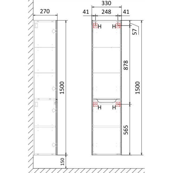 Пенал Jorno Wood 150 Wood.04.150/P/W