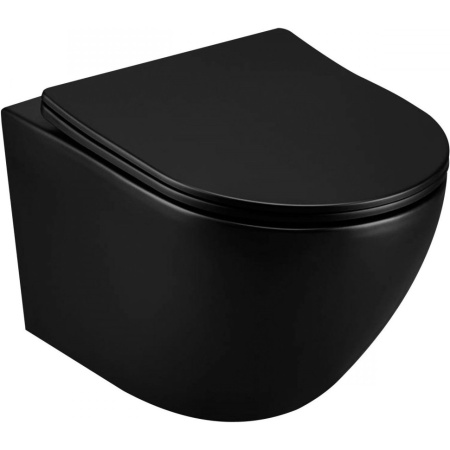 Унитаз подвесной безобдковый Art&Max Ovale AM011CHR-MB (без сиденья)