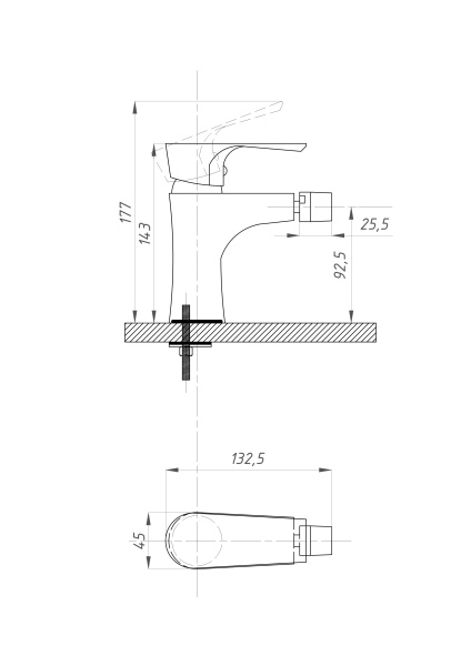 Смеситель для биде ПСМ-Профсан ЭЛИТ PSM-100-7