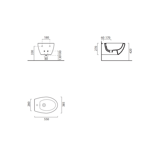 Биде подвесное Gsi Modo 7765111