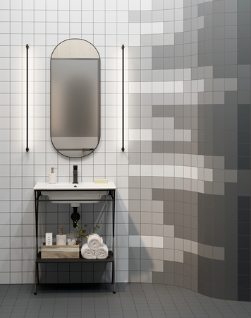 Зеркало (42х100) Kerama Marazzi Cono 42 CO.mi.P.42\BLK