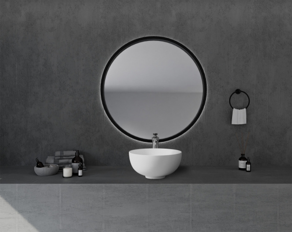 Раковина накладная ABBER Stein AS2617 белая матовая