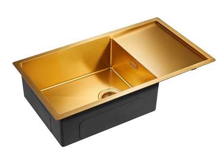 Кухонная мойка Paulmark Platte PM807844-BG брашированное золото
