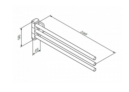 Тройная вешалка-вертушка для полотенец Am.Pm Gem A9032700