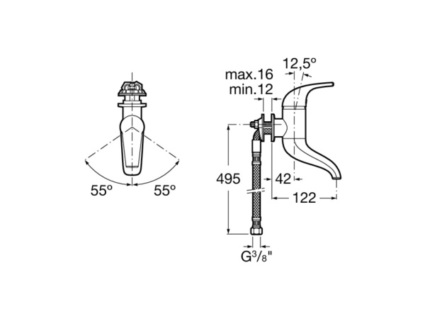 Смеситель для раковины Roca Frontalis 5A3557C00