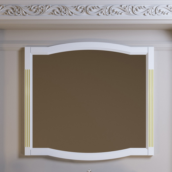 Зеркало Opadiris Лаура 120 Z0000009325  белый с патиной