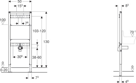 Инсталляция для раковины Geberit Duofix 111.450.00.1 
