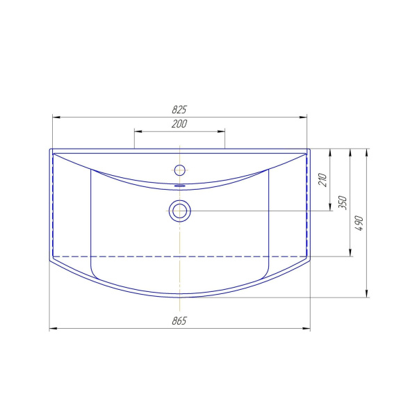 Умывальник мебельный Opadiris Kirovit Стиль 85 4620008197357.