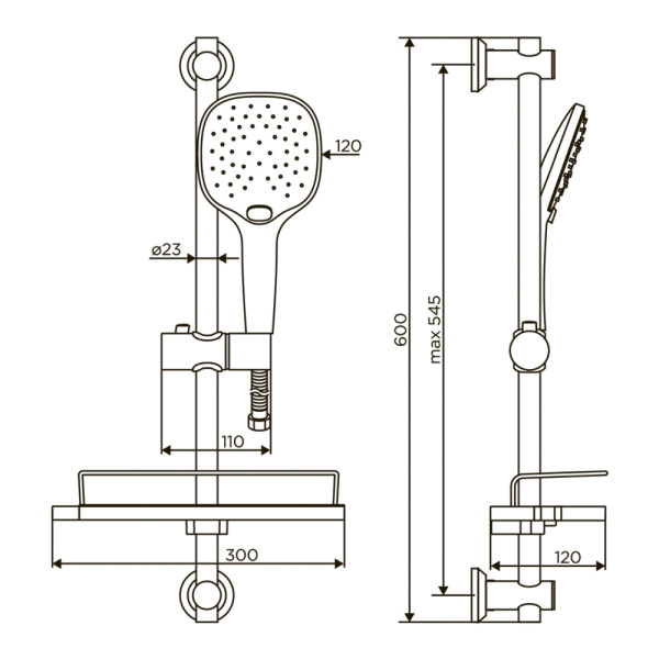 Душевой гарнитур Dorff Prime D0140000 Душевой гарнитур Dorff Prime D0140000