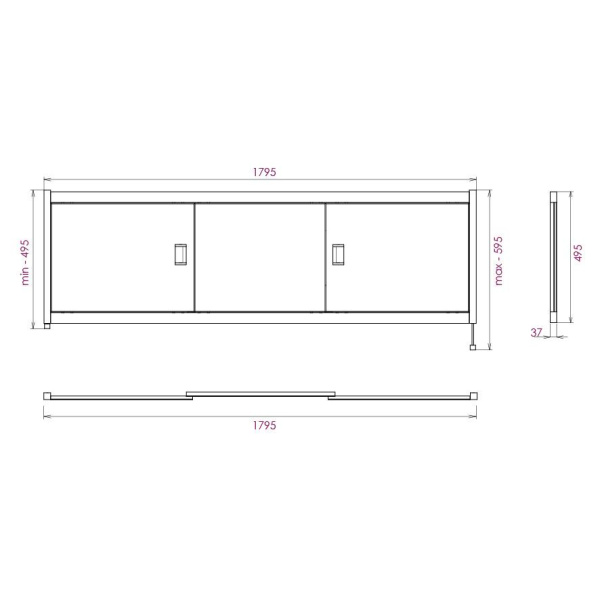 Экран под ванну Onika Монако 180 518005