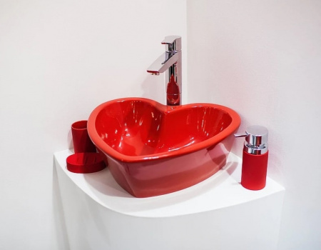 Раковина накладная Sanita Luxe Love is Red LOVSLWB03