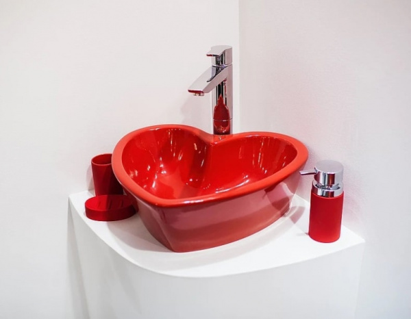 Раковина накладная Sanita Luxe Love is Red LOVSLWB03