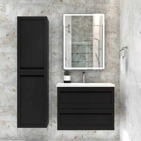 Зеркало-шкаф с подсветкой Art&Max TECHNO AM-Tec-600-800-1D-DS-F-Nero