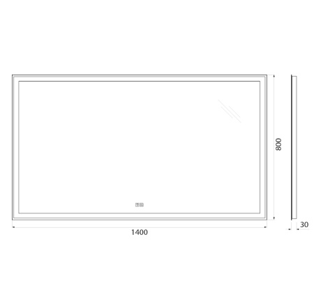 Зеркало BelBagno SPC-GRT-1400-800-LED-TCH-WARM