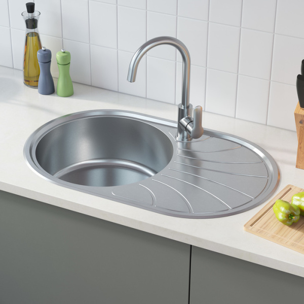 Кухонная мойка, нержавеющая сталь iddis suno SUN77SLi77, сталь