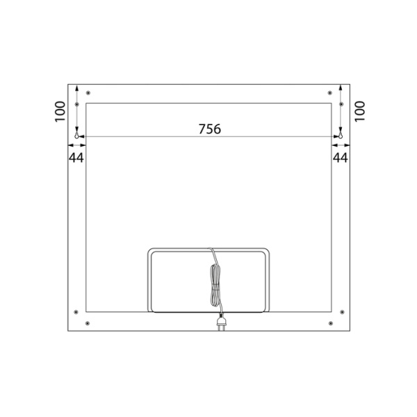 Зеркало с подсветкой, 80 см, IDDIS Slide (SLI8000i98)