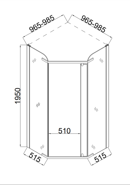 Душевой уголок Taliente 100x100 TA-10103-1CP