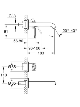 Смеситель для раковины однорычажный Grohe Essence 29192 DE1 (29192DE1) тёплый закат матовый