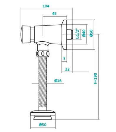 Кран для писсуара Santek 1.WH30.2.089 нажимной