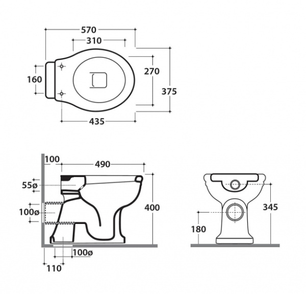 Унитаз Globo Paestum PA001.BI