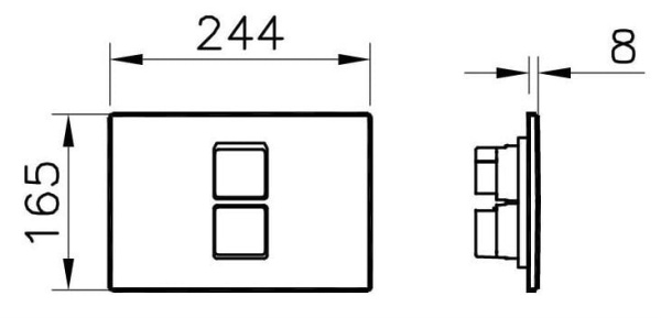 Клавиша смыва Vitra Twin 748-0280