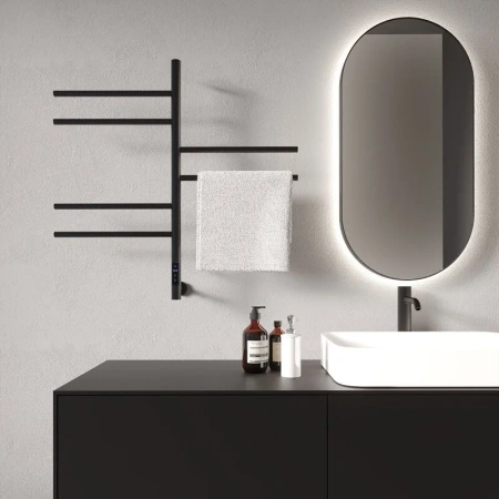 Электрический полотенцесушитель Vincea (43х80) VTD-1S2CBE черный